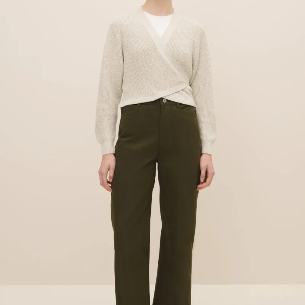 Kowtow Composure Cardigan in Greige